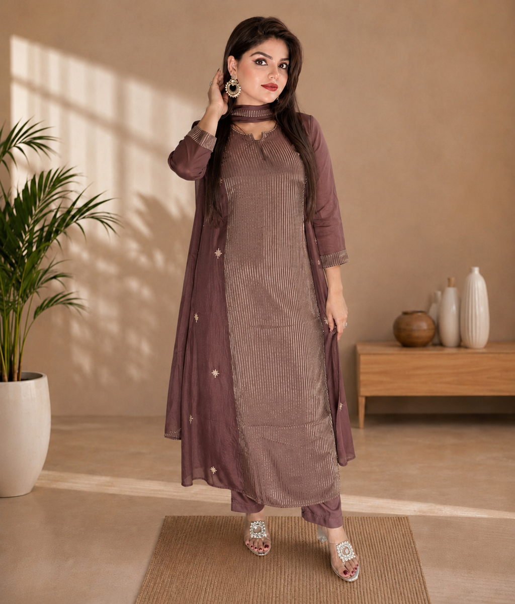 Liorvella Mocha Luxe Pant suit set