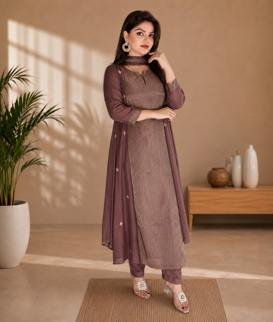 Liorvella Mocha Luxe Pant suit set